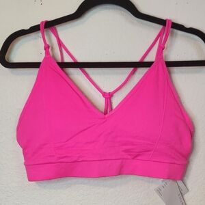 Fabletics Dara Seamless Hot Pink Bralette, Size XL